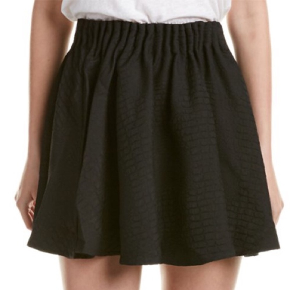 Blush Noir Crocodile Print A-Line Skirt
